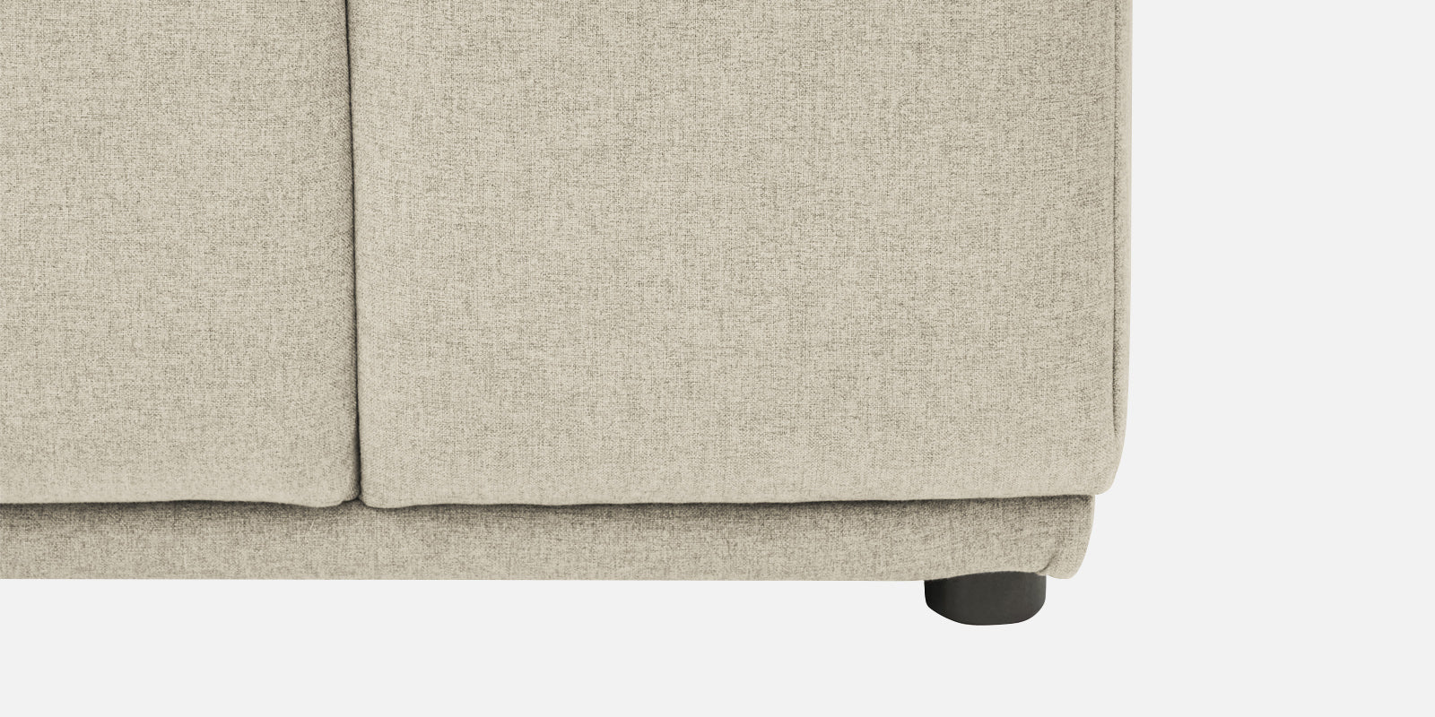 Adam Fabric RHS Sectional Sofa (3+Ottoman Lounger) In Ivory Cream Colour - Febonic Living