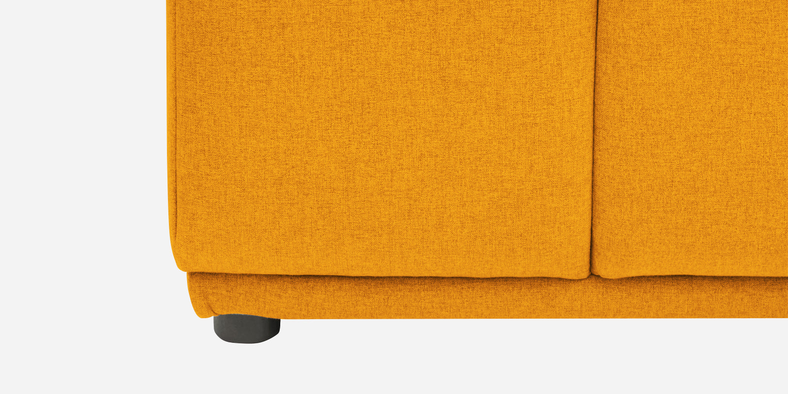 Adam Fabric LHS Sectional Sofa (3+Ottoman Lounger) In Bold Yellow Colour - Febonic Living