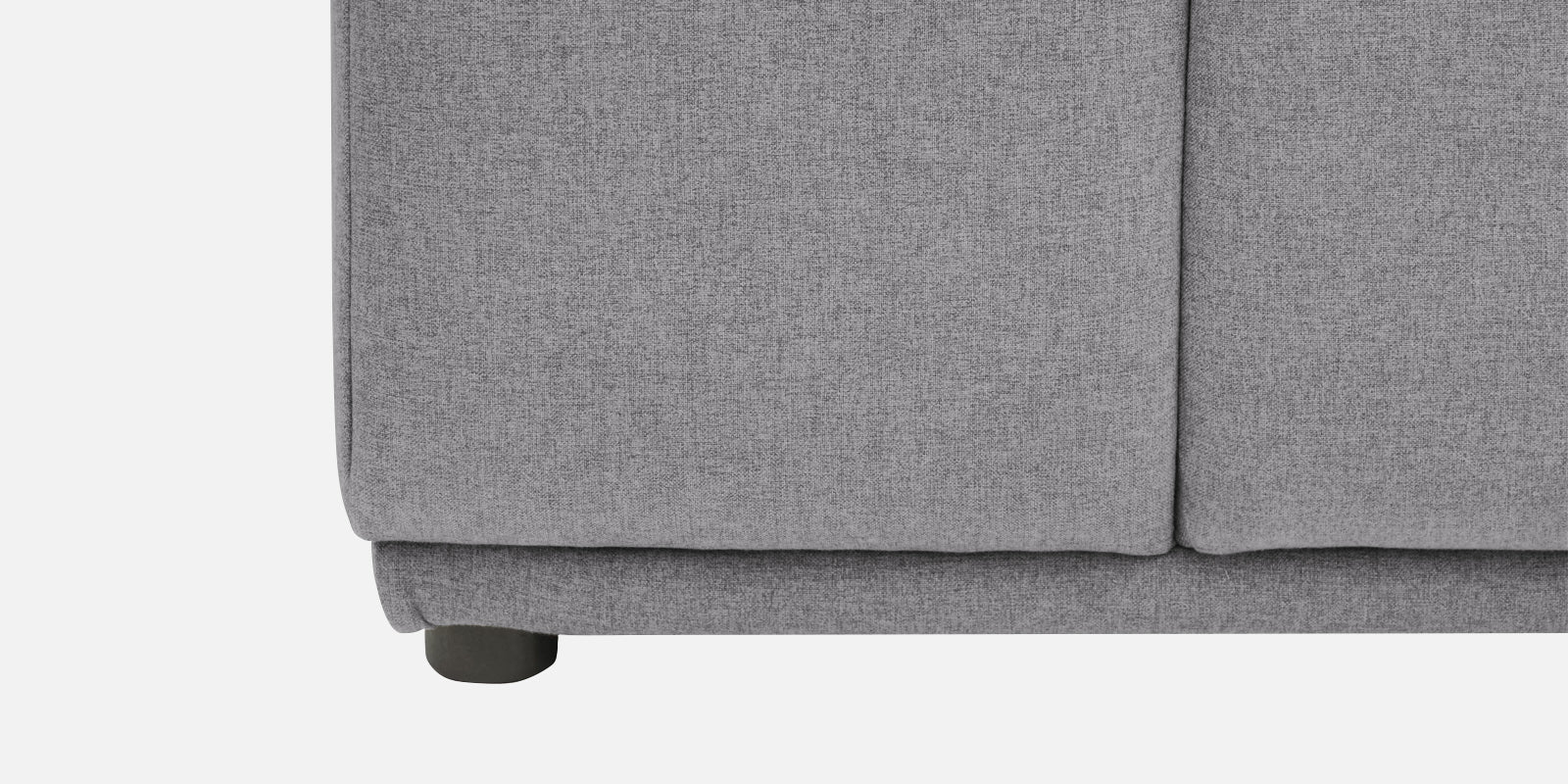 Adam Fabric LHS Sectional Sofa (3+Ottoman Lounger) In Lit Grey Colour - Febonic Living