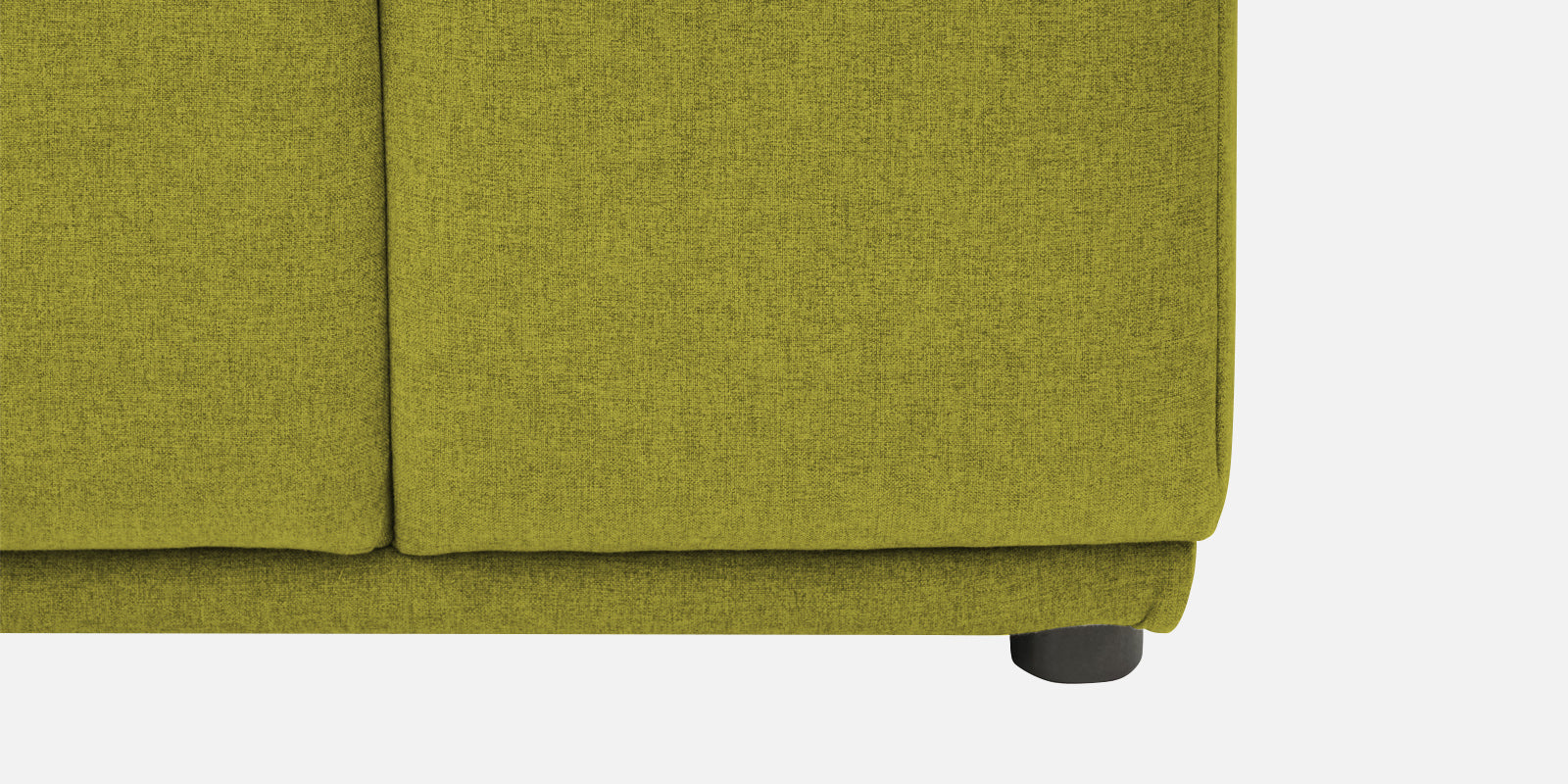Adam Fabric RHS Sectional Sofa (3+Ottoman Lounger) In Parrot Green Colour - Febonic Living