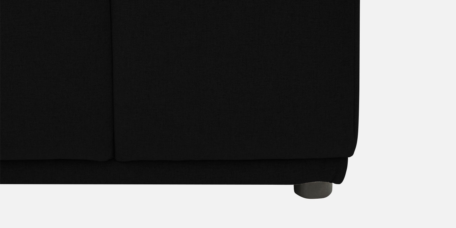 Adam Fabric RHS Sectional Sofa (3+Ottoman Lounger) In Zed Black Colour - Febonic Living