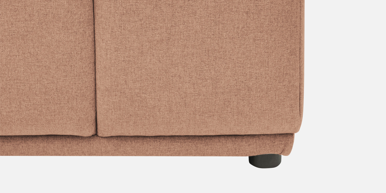 Adam Fabric RHS Sectional Sofa (3+Ottoman Lounger) In Cosmic Beige Colour - Febonic Living