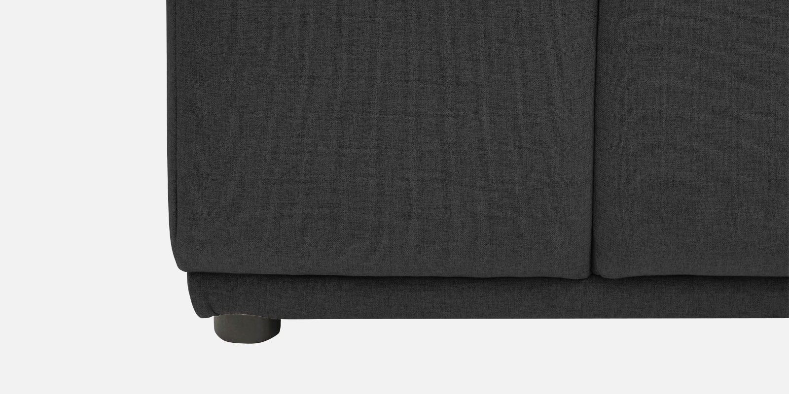 Adam Fabric LHS Sectional Sofa (3+Ottoman Lounger) In Charcoal Grey Colour - Febonic Living