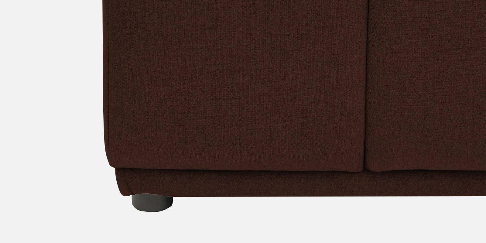 Adam Fabric LHS Sectional Sofa (3+Ottoman Lounger) In Coffee Brown Colour - Febonic Living