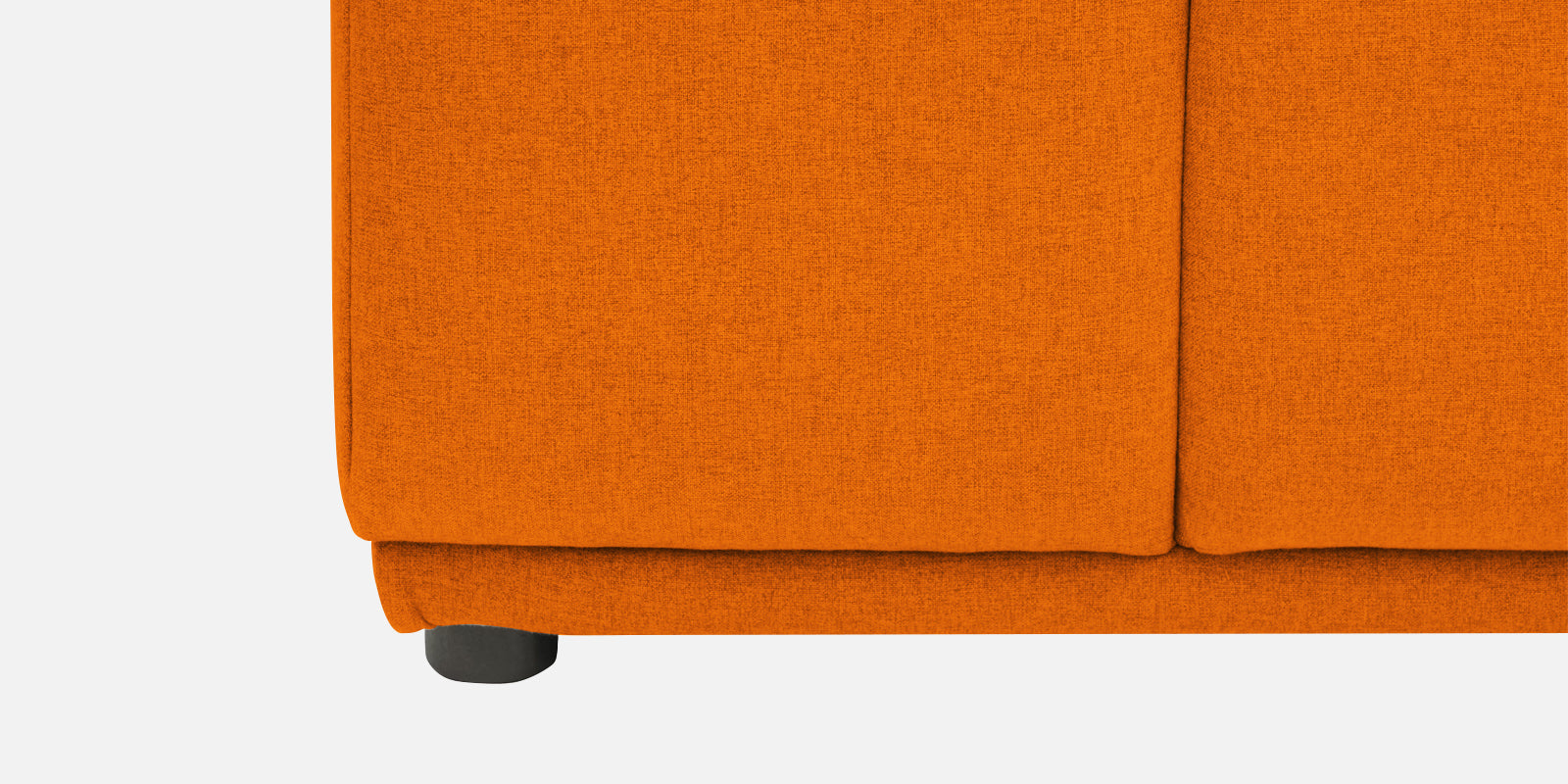 Adam Fabric LHS Sectional Sofa (3+Ottoman Lounger) In Vivid Orange Colour - Febonic Living