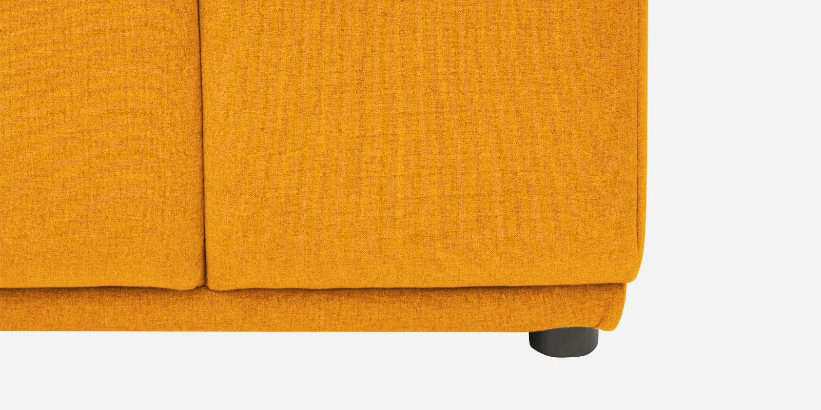Adam Fabric RHS Sectional Sofa (3+Ottoman Lounger) In Bold Yellow Colour - Febonic Living