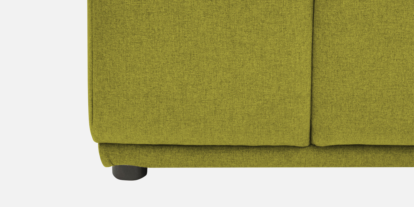Adam Fabric LHS Sectional Sofa(3+Ottoman Lounger) In Parrot Green Colour - Febonic Living