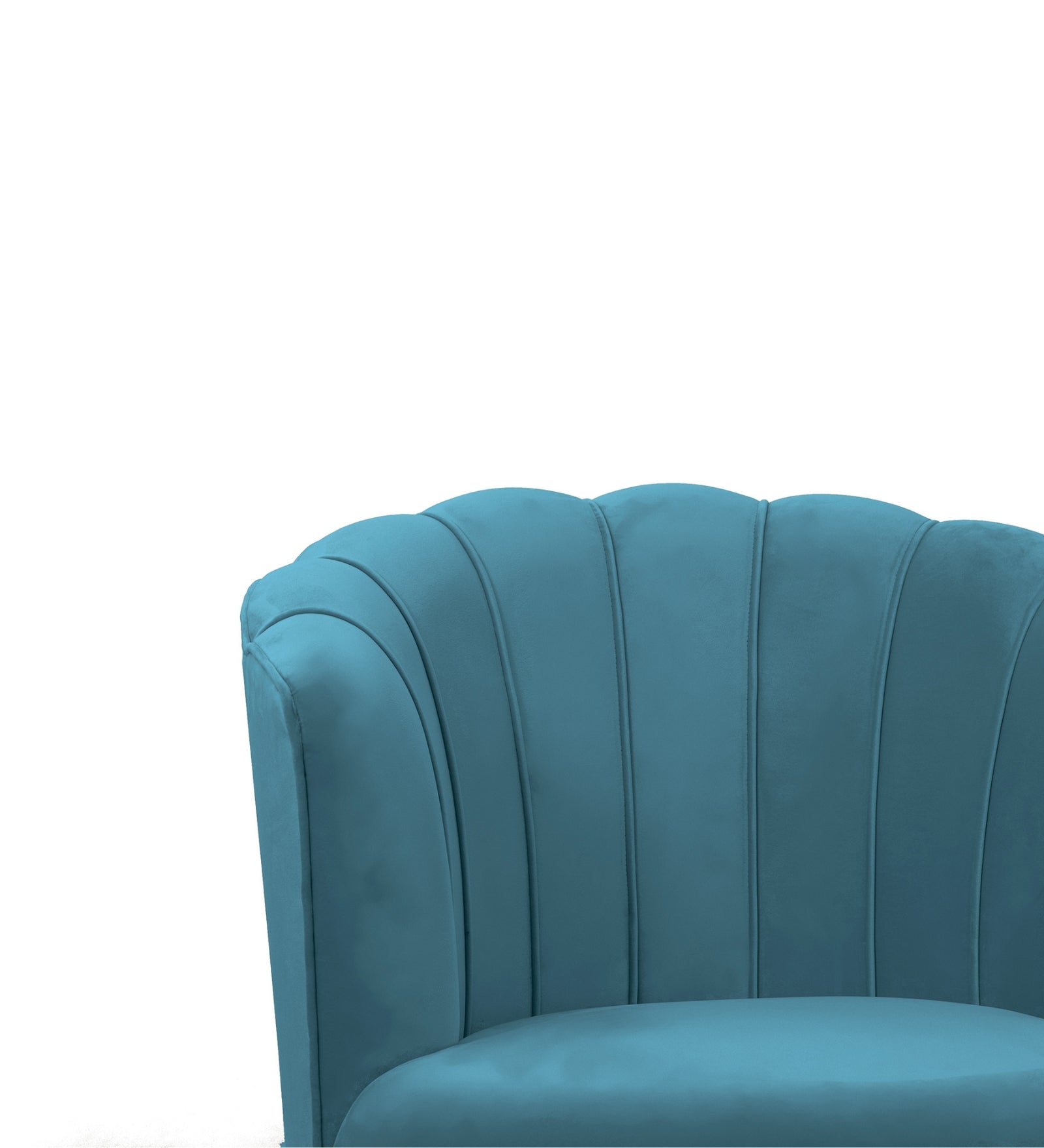 Clark Velvet Slipper Chair in Aqua Blue Colour - Febonic Living