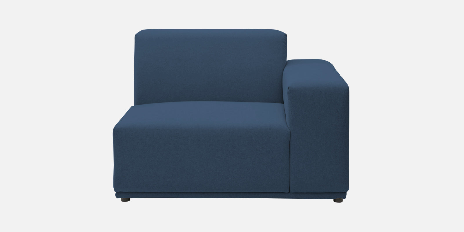 Adam Fabric RHS Sectional Sofa (3+Ottoman Lounger) In Light Blue Colour - Febonic Living