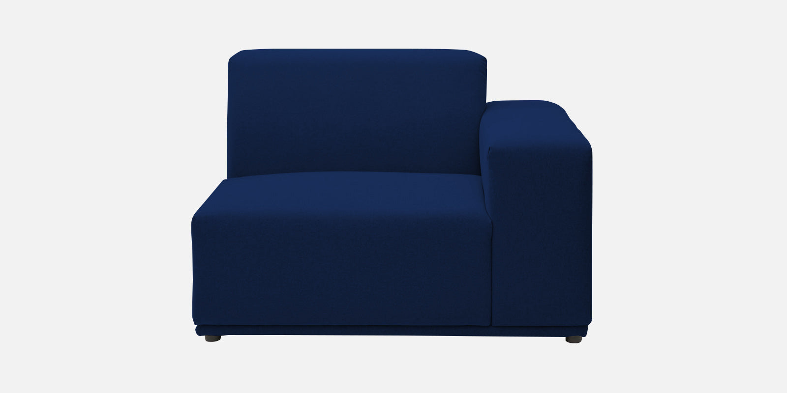 Adam Fabric RHS Sectional Sofa (3+Ottoman Lounger) In Royal Blue Colour - Febonic Living