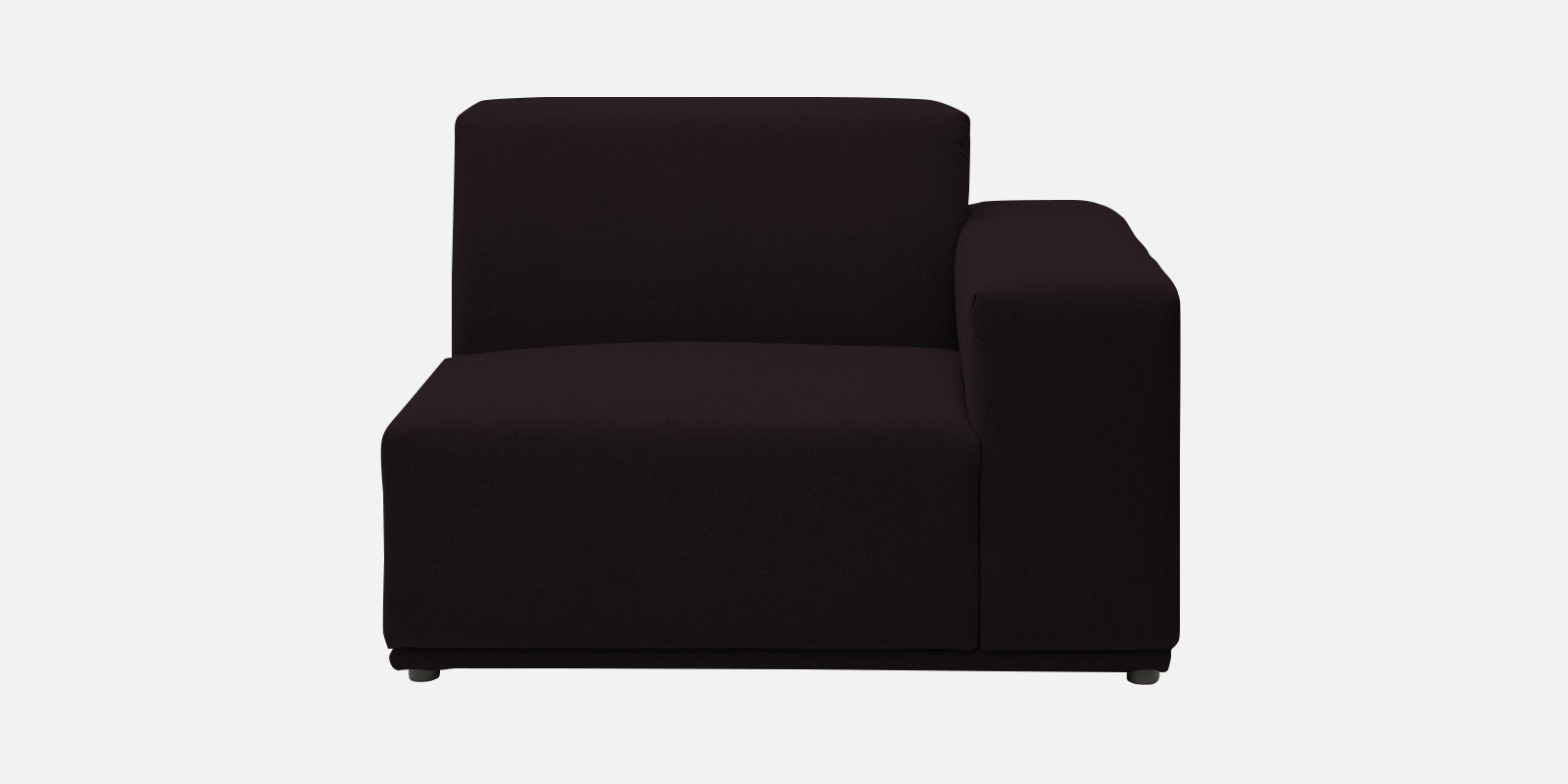 Adam Fabric RHS Sectional Sofa (3+Ottoman Lounger) In Cara Brown Colour - Febonic Living