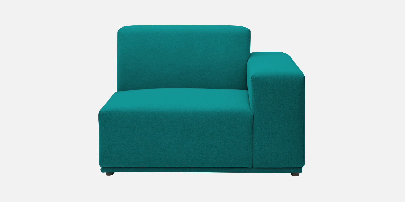 Adam Fabric RHS Sectional Sofa (3+Ottoman Lounger) In Sea green Colour - Febonic Living