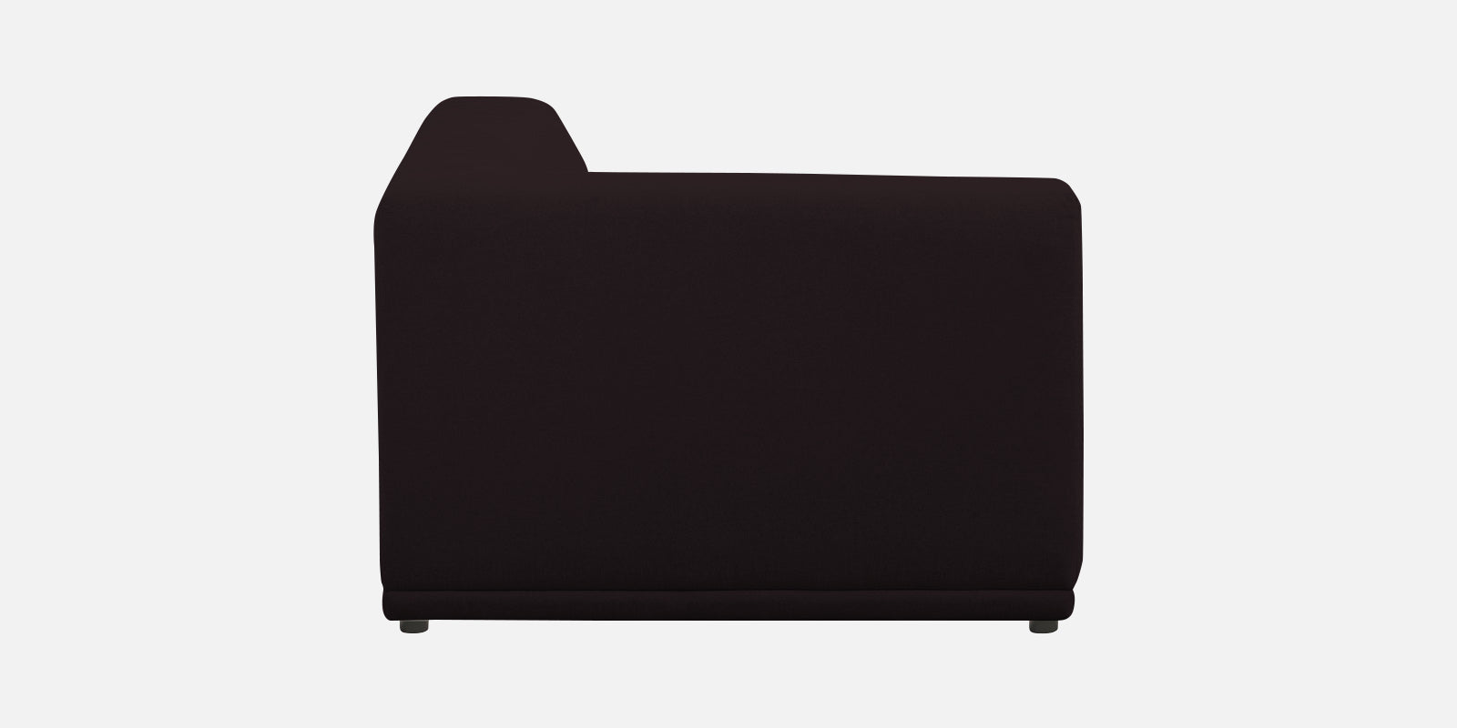 Adam Fabric LHS Sectional Sofa (3+Ottoman Lounger) In Cara Brown Colour - Febonic Living