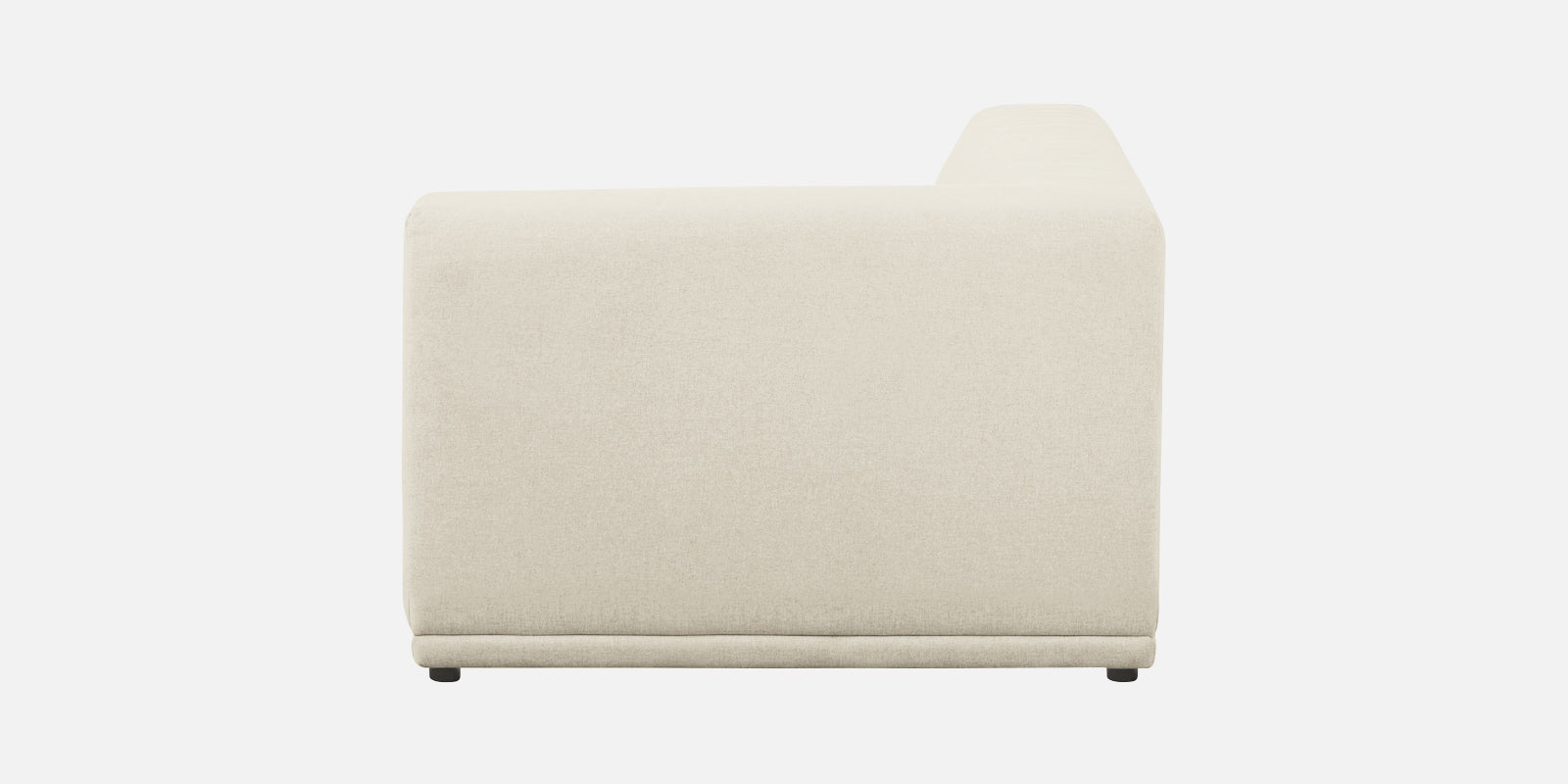 Adam Fabric RHS Sectional Sofa (3+Ottoman Lounger) In Ivory Cream Colour - Febonic Living