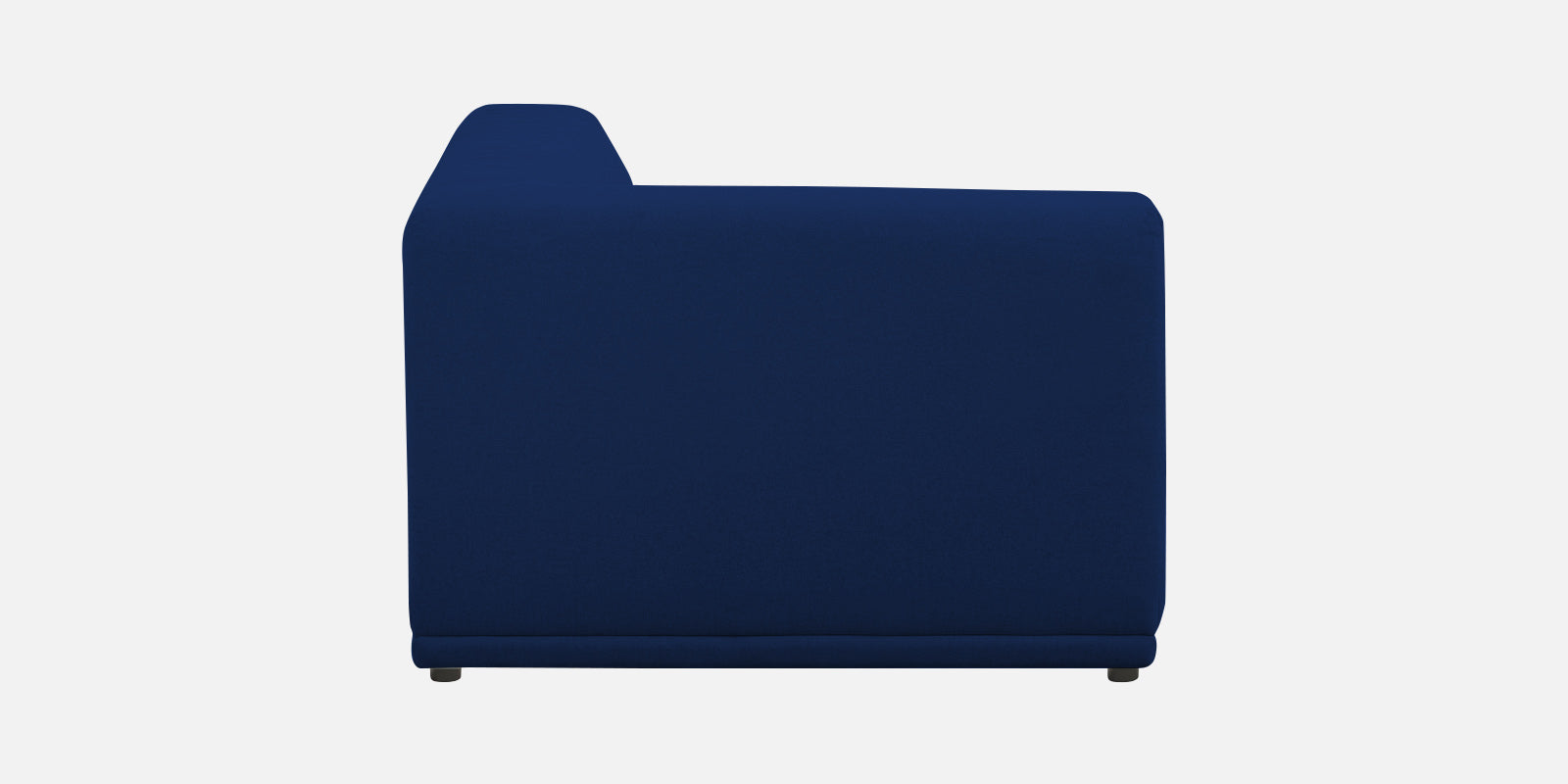 Adam Fabric LHS Sectional Sofa (3+Ottoman Lounger) In Royal Blue Colour - Febonic Living
