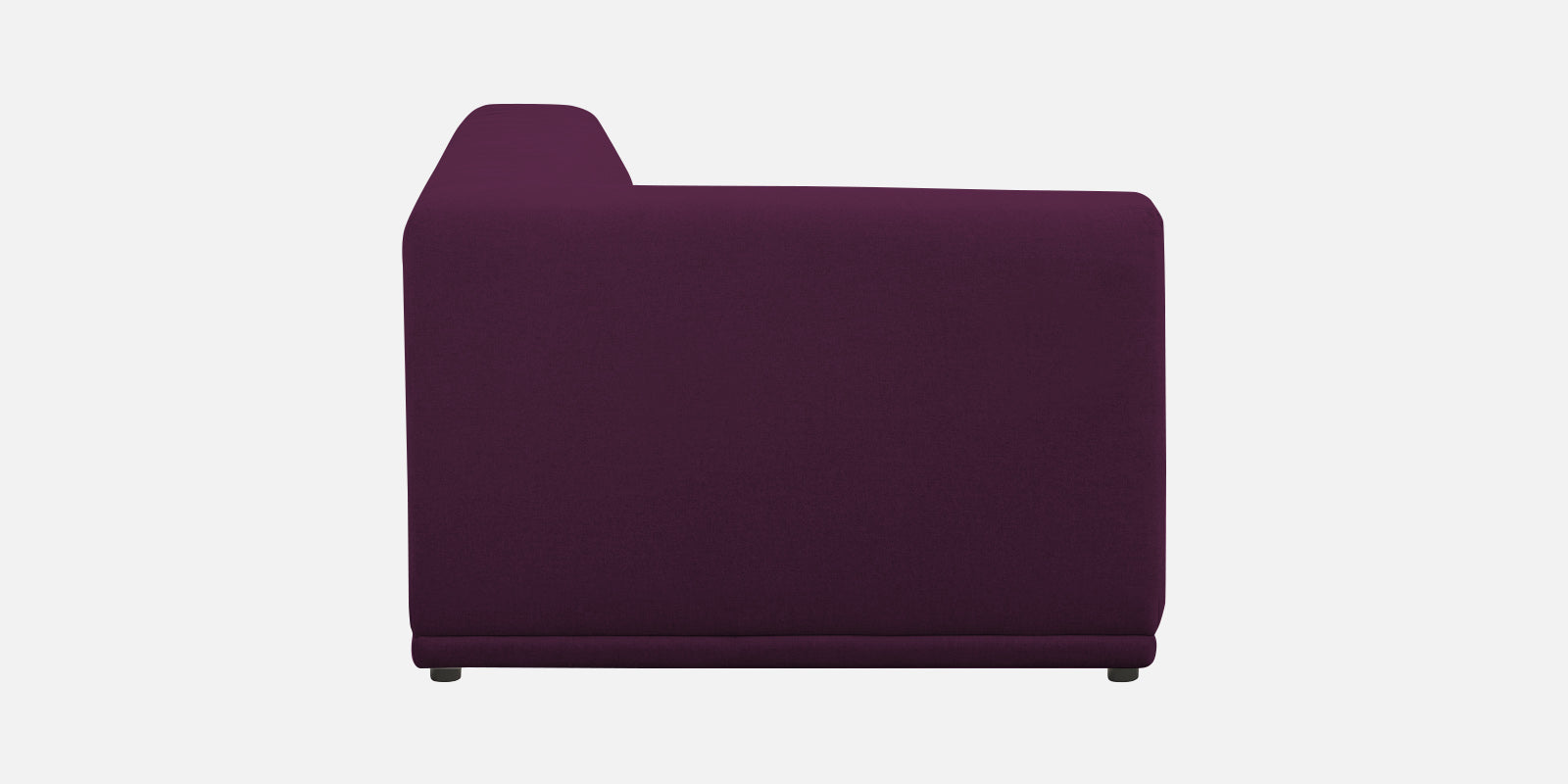 Adam Fabric LHS Sectional Sofa (3+Ottoman Lounger) In Greek Purple Colour - Febonic Living