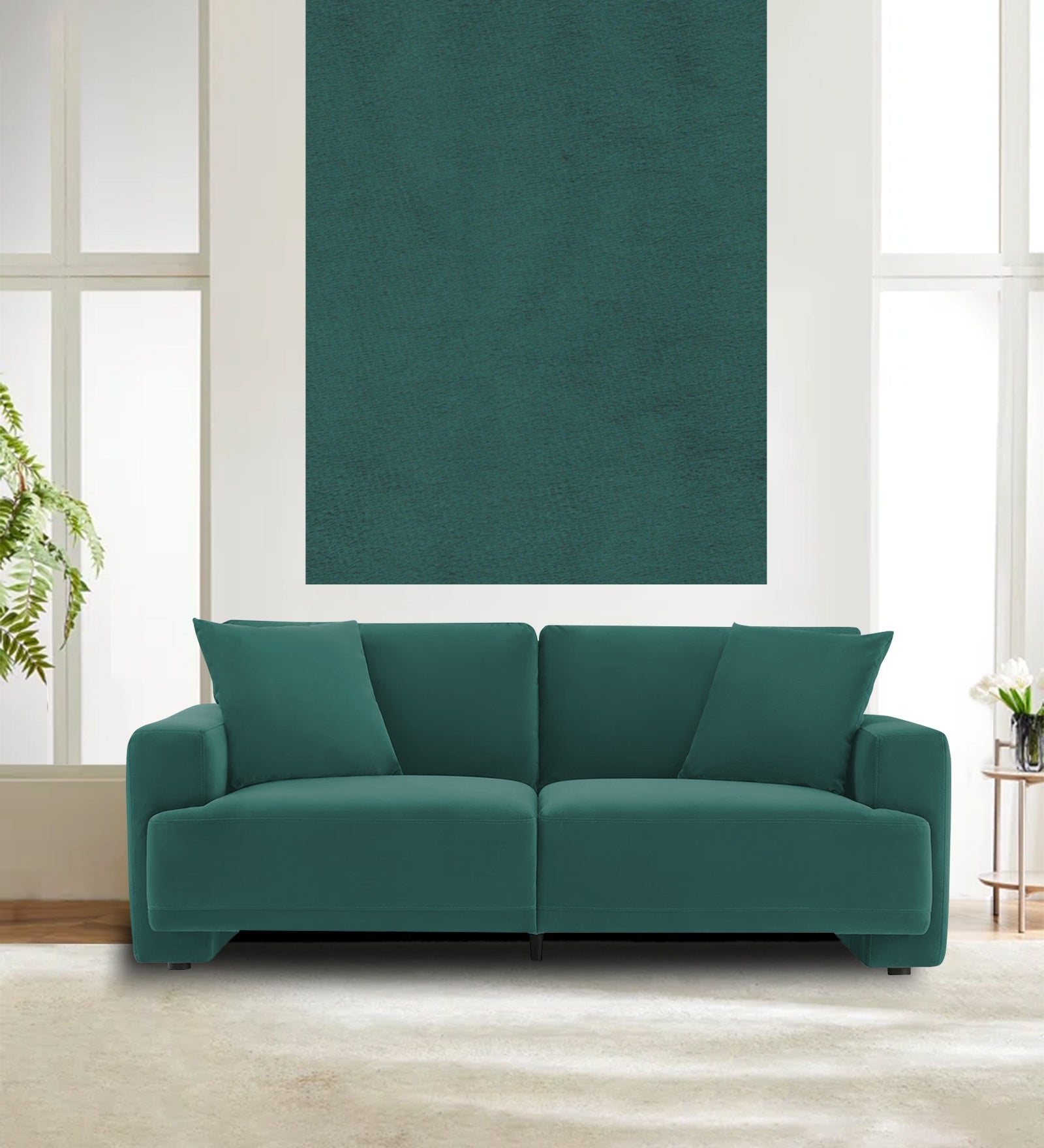 Velvet Mido Fabric Pine Green 126 Code - Febonic Living