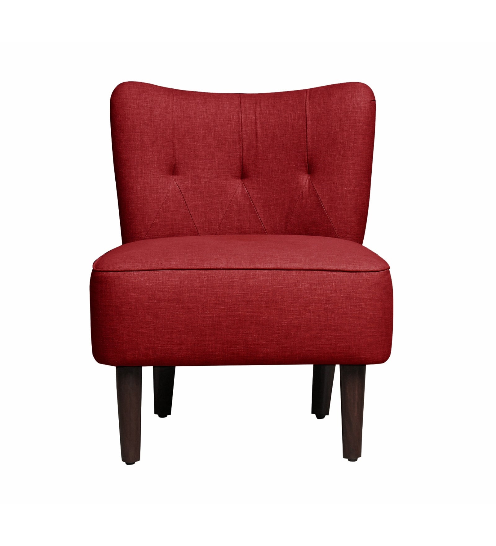 Lola Fabric Slipper Chair in Blood Maroon Colour - Febonic Living