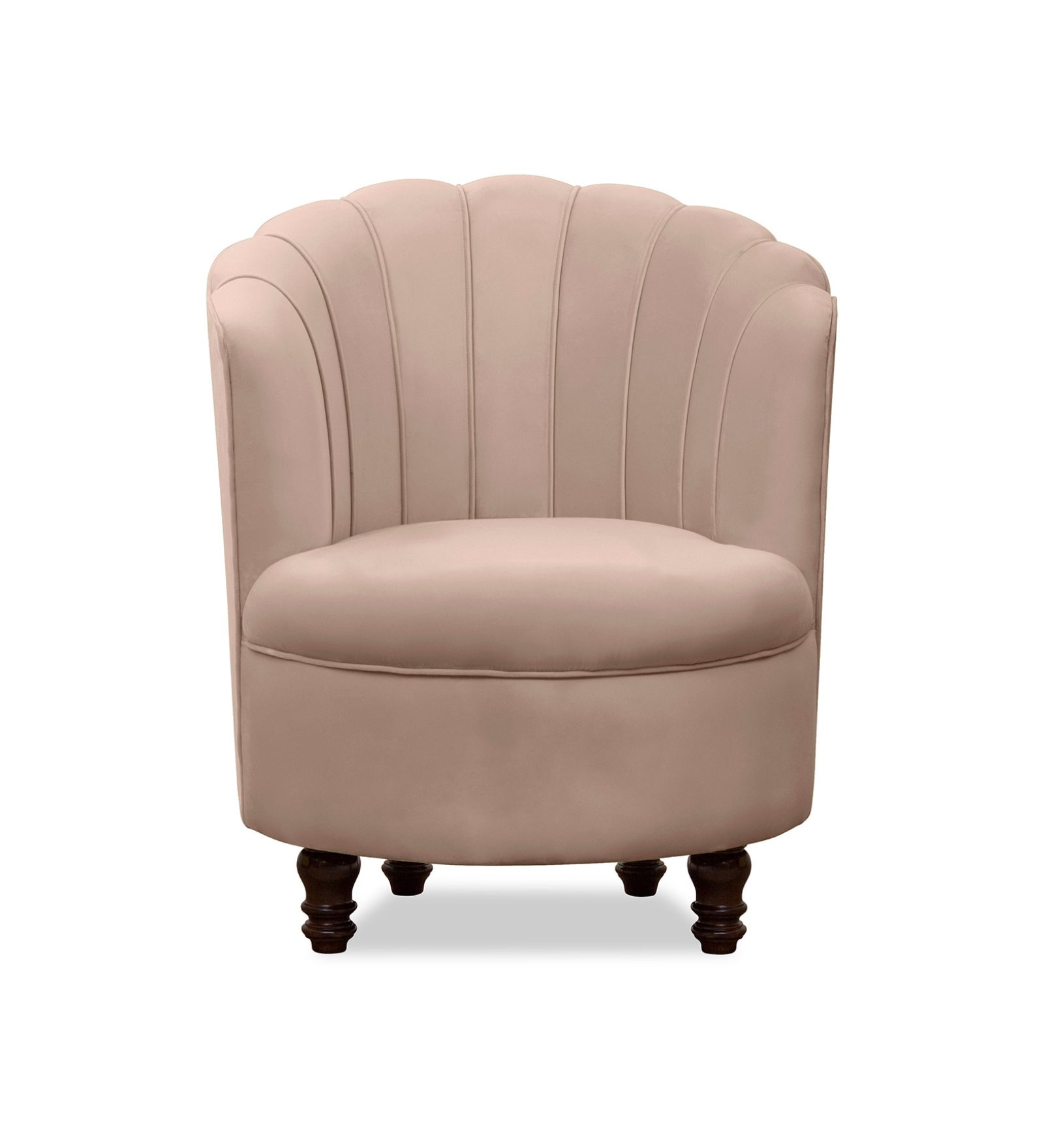 Clark Velvet Slipper Chair in Camel Beige Colour - Febonic Living