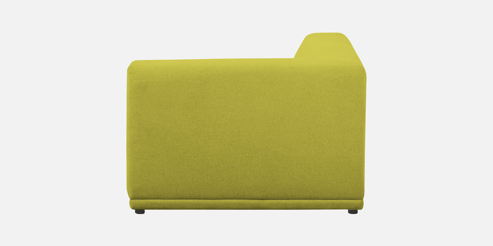 Adam Fabric RHS Sectional Sofa (3+Ottoman Lounger) In Parrot Green Colour - Febonic Living