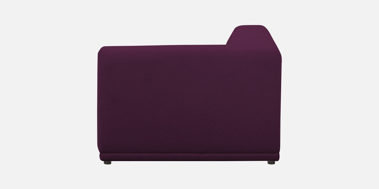 Adam Fabric RHS Sectional Sofa (3+Ottoman Lounger) In Greek Purple Colour - Febonic Living