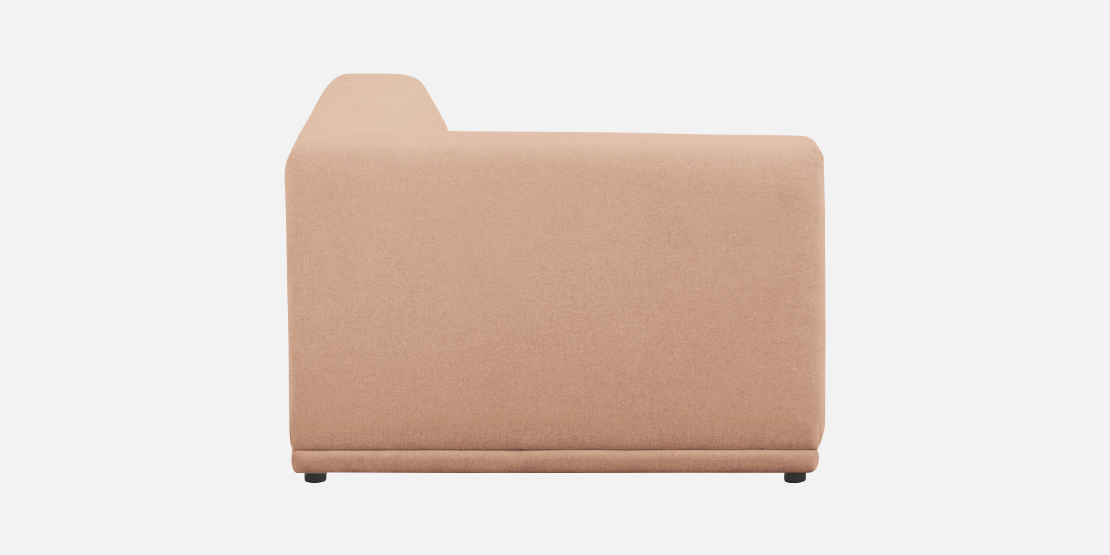 Adam Fabric LHS Sectional Sofa (3+Ottoman Lounger) In Cosmic Beige Colour - Febonic Living