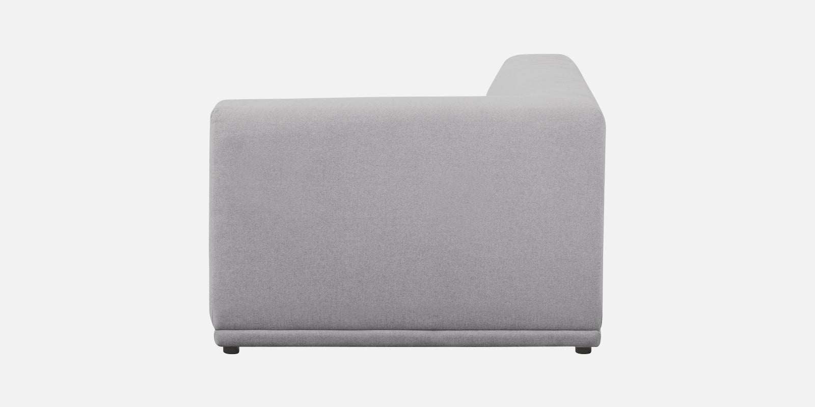 Adam Fabric RHS Sectional Sofa (3+Ottoman Lounger) In Lit Grey Colour - Febonic Living