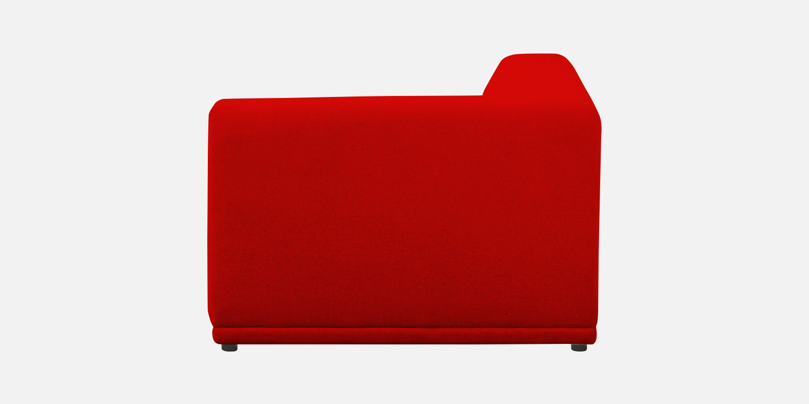 Adam Fabric RHS Sectional Sofa (3+Ottoman Lounger) In Ruby Red Colour - Febonic Living