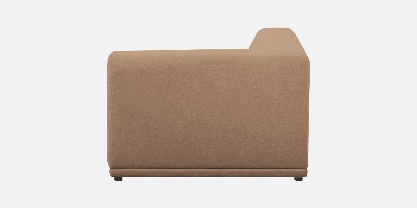 Adam Fabric RHS Sectional Sofa (3+Ottoman Lounger) In Cookie Beige Colour - Febonic Living