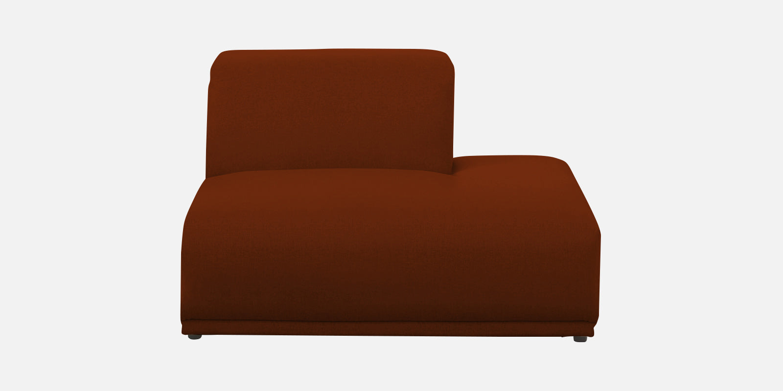Adam Fabric RHS Sectional Sofa (3+Ottoman Lounger) In Burnt Orange Colour - Febonic Living