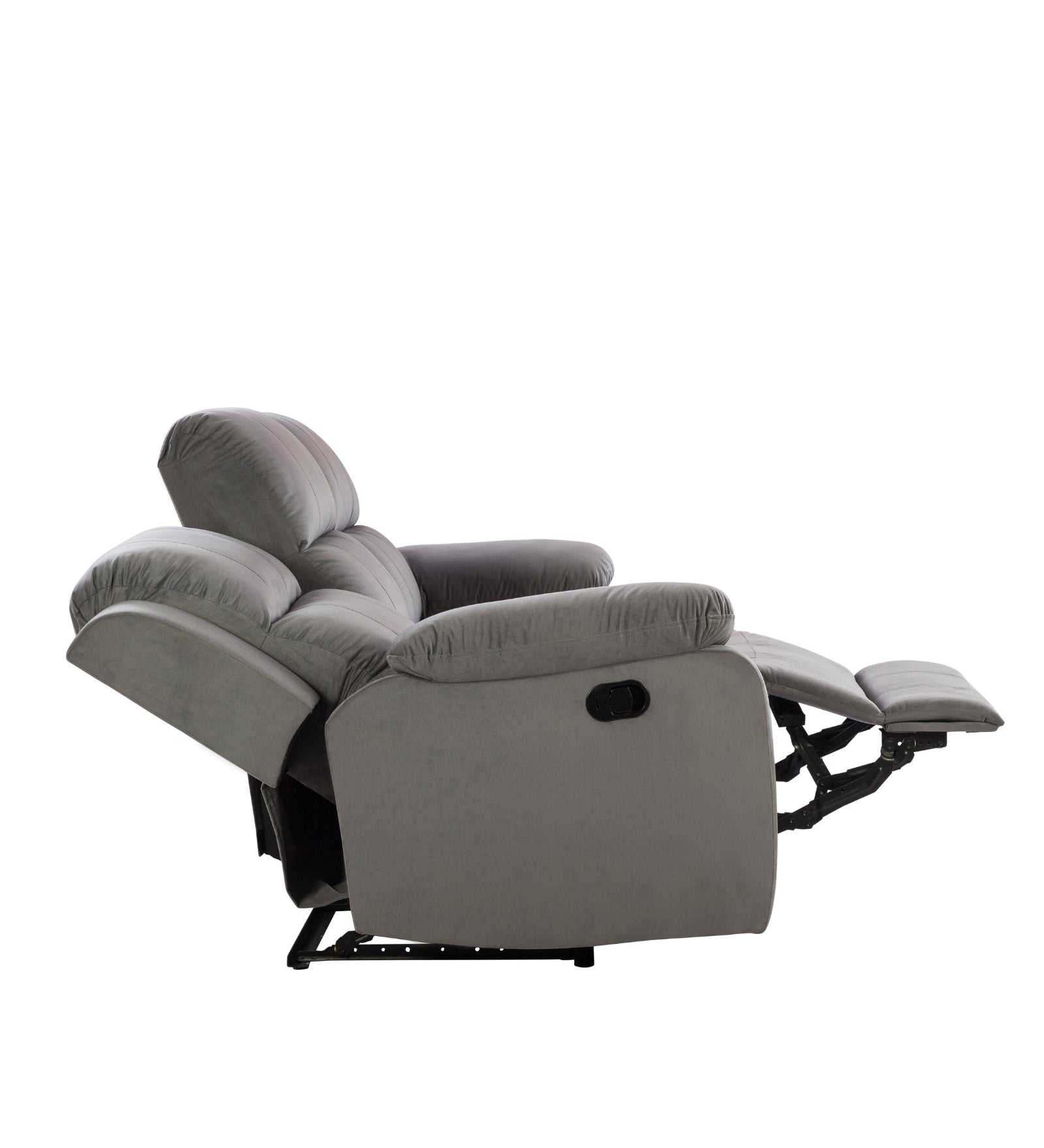 Newton Velvet 3 Seater Motorized Recliner In Concrete Grey Colour - Febonic Living