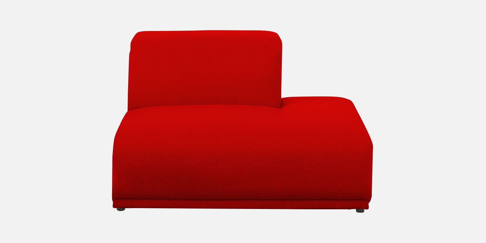 Adam Fabric RHS Sectional Sofa (3+Ottoman Lounger) In Ruby Red Colour - Febonic Living
