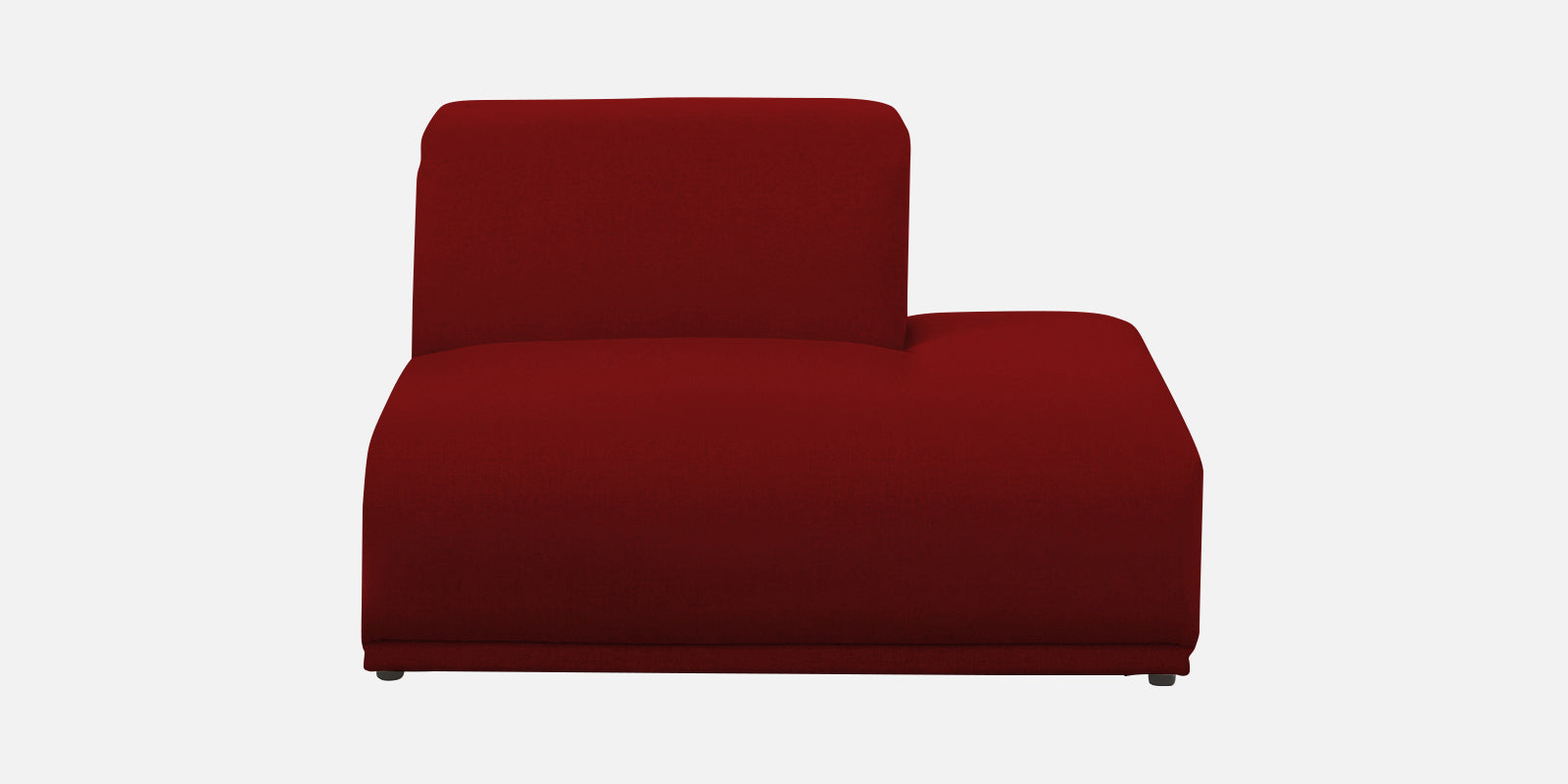 Adam Fabric RHS Sectional Sofa (3+Ottoman Lounger) In Blood Maroon Colour - Febonic Living
