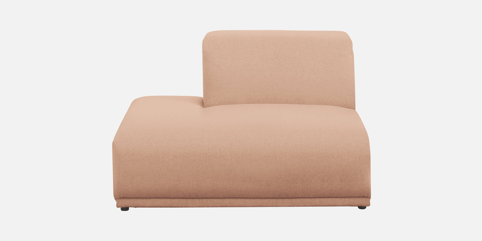 Adam Fabric LHS Sectional Sofa (3+Ottoman Lounger) In Cosmic Beige Colour - Febonic Living