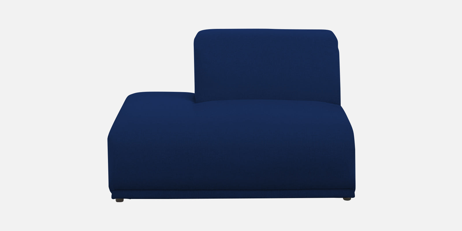Adam Fabric LHS Sectional Sofa (3+Ottoman Lounger) In Royal Blue Colour - Febonic Living