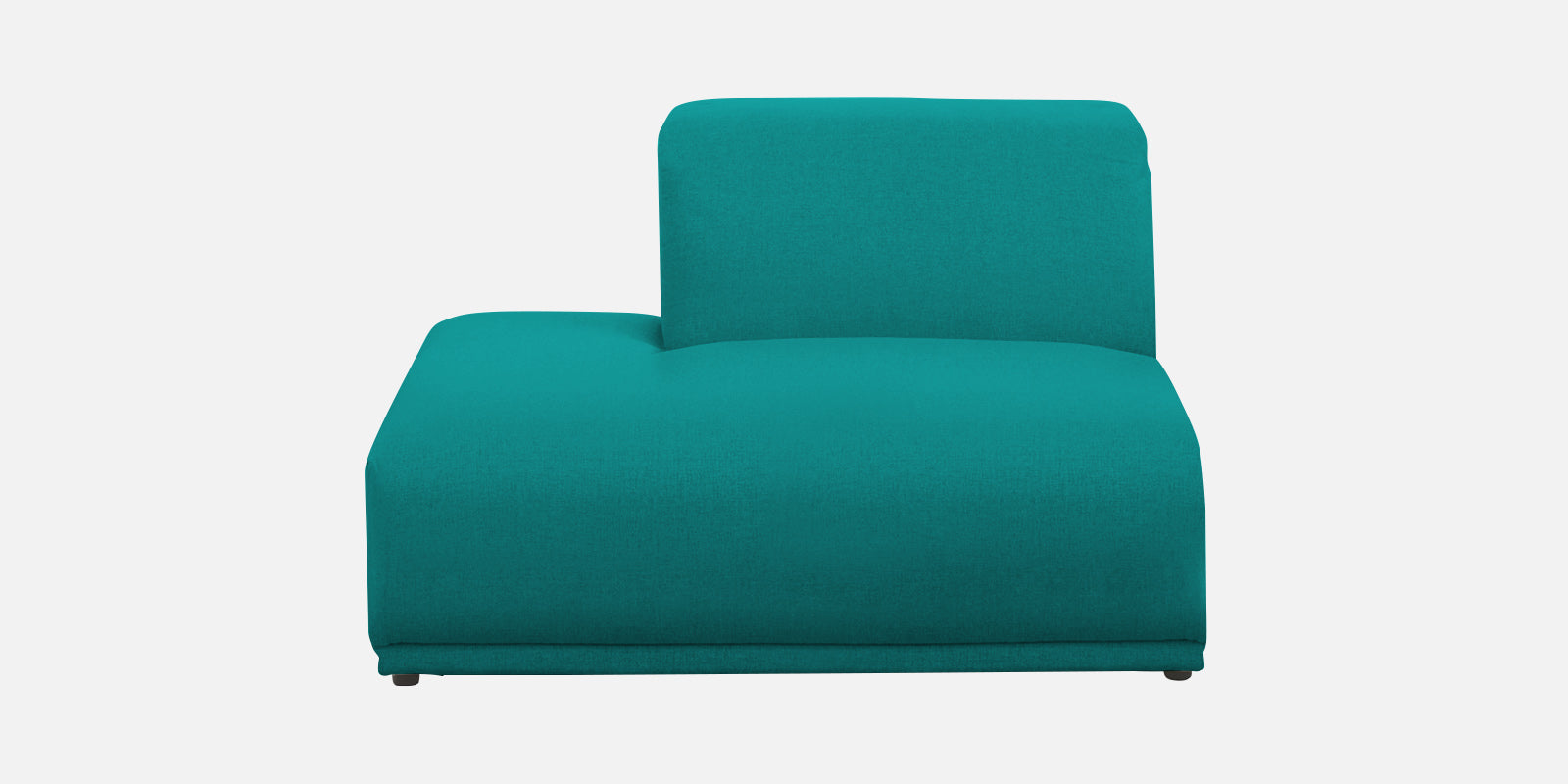 Adam Fabric LHS Sectional Sofa (3+Ottoman Lounger) In Sea green Colour - Febonic Living