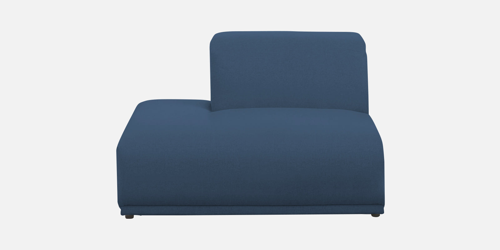 Adam Fabric LHS Sectional Sofa (3+Ottoman Lounger) In Light Blue Colour - Febonic Living
