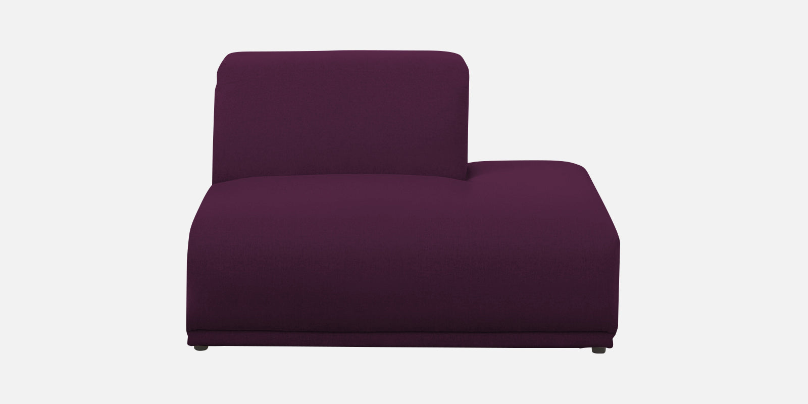 Adam Fabric RHS Sectional Sofa (3+Ottoman Lounger) In Greek Purple Colour - Febonic Living
