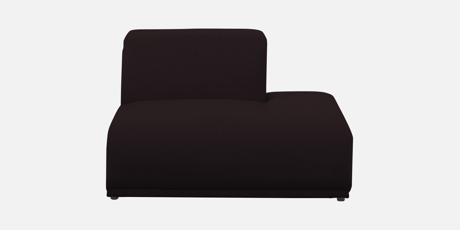 Adam Fabric RHS Sectional Sofa (3+Ottoman Lounger) In Cara Brown Colour - Febonic Living