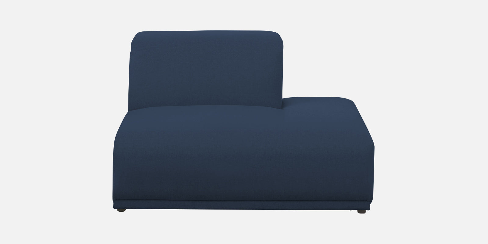 Adam Fabric RHS Sectional Sofa (3+Ottoman Lounger) In Denim Blue Colour - Febonic Living