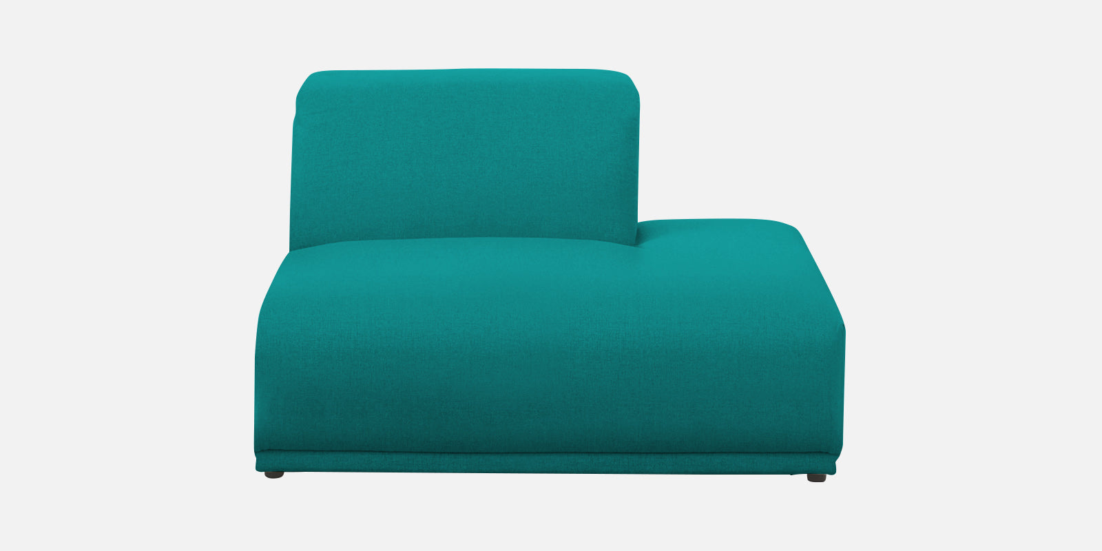 Adam Fabric RHS Sectional Sofa (3+Ottoman Lounger) In Sea green Colour - Febonic Living