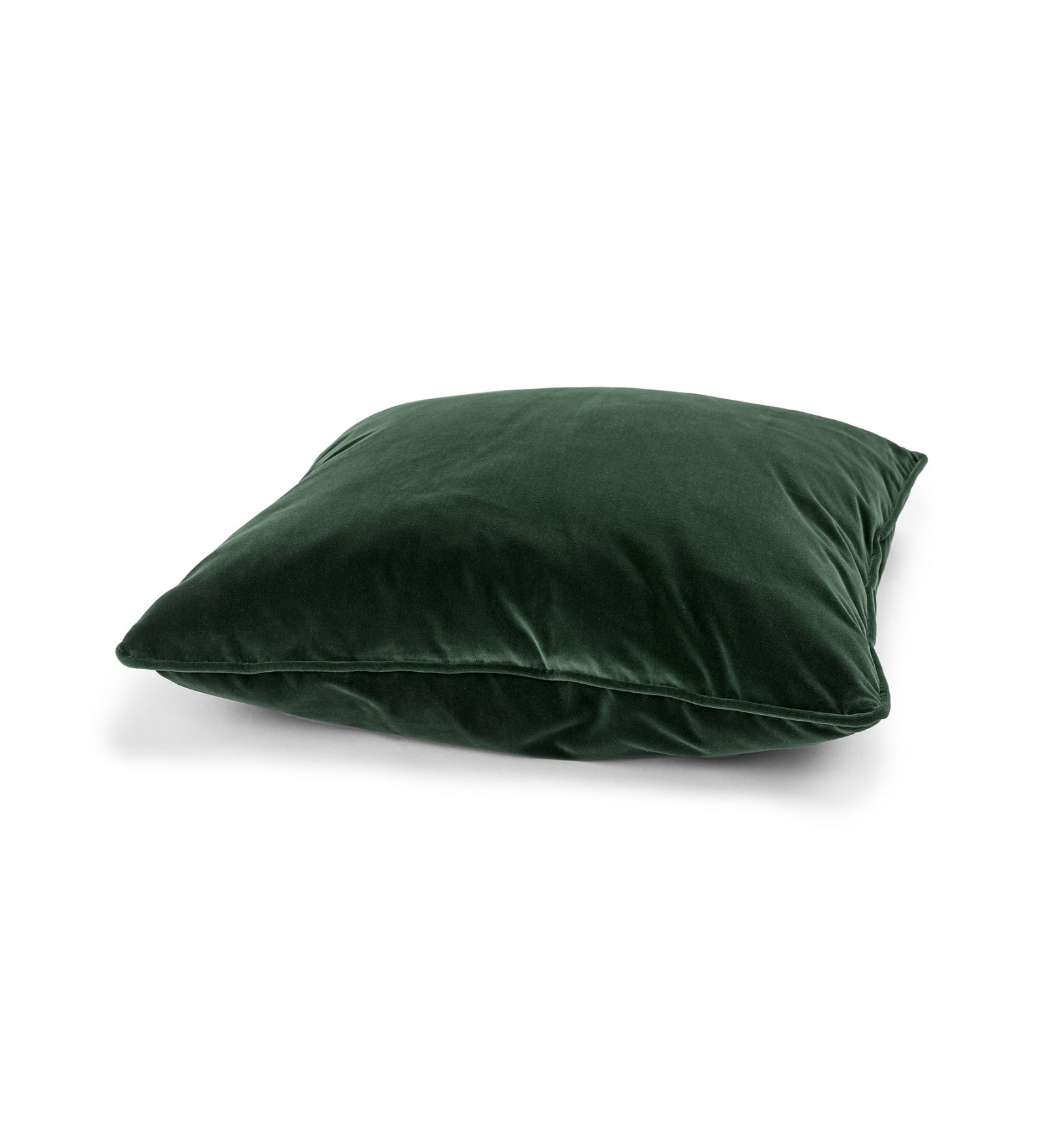 Lucca Velvet 20x20 inches Cushion + Covers (Pack of 2) In Amazon Green Colour