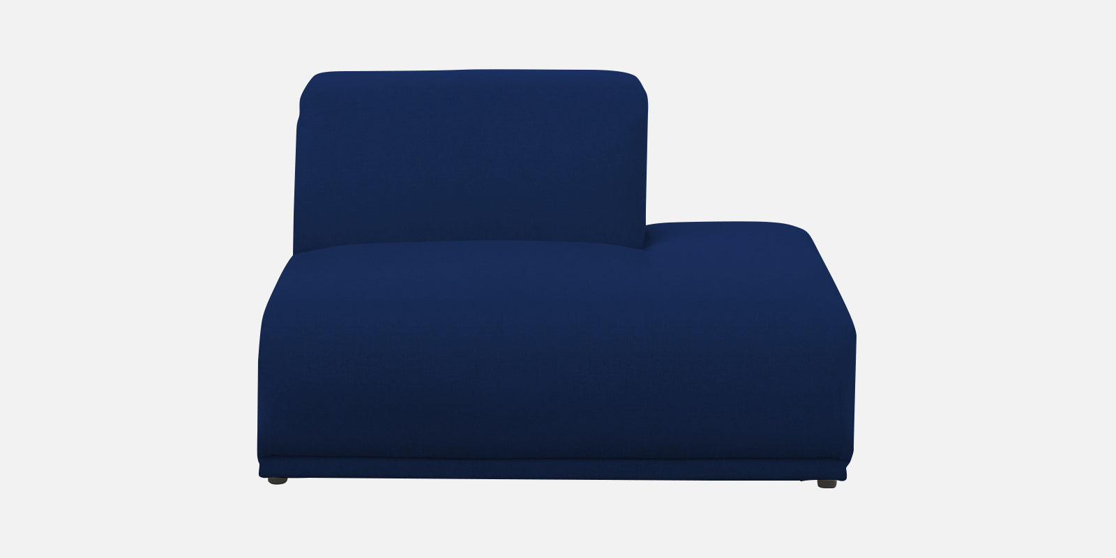 Adam Fabric RHS Sectional Sofa (3+Ottoman Lounger) In Royal Blue Colour - Febonic Living