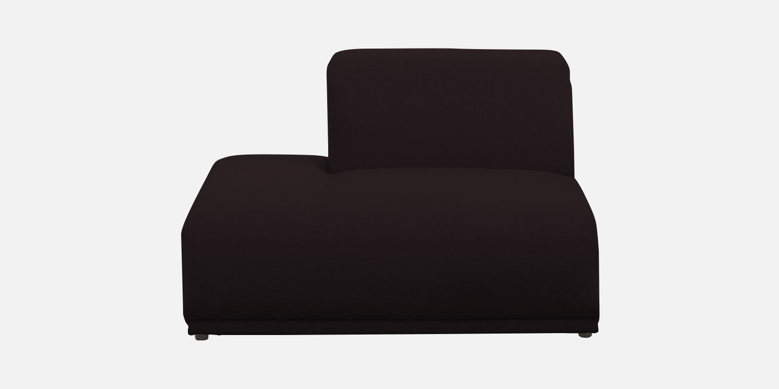 Adam Fabric LHS Sectional Sofa (3+Ottoman Lounger) In Cara Brown Colour - Febonic Living
