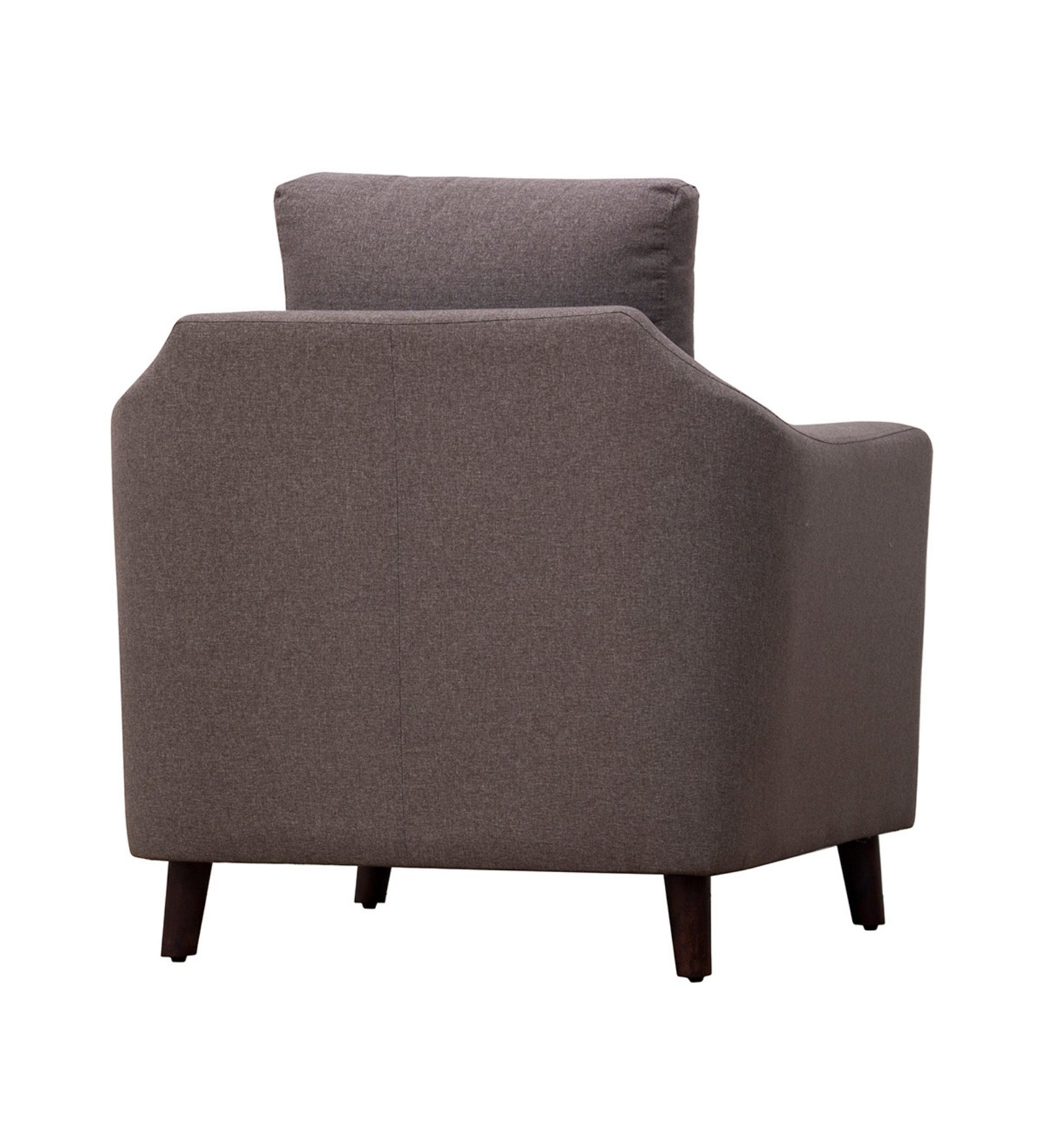 Cindy Fabric Arm Chair In Coffee Brown Colour - Febonic Living