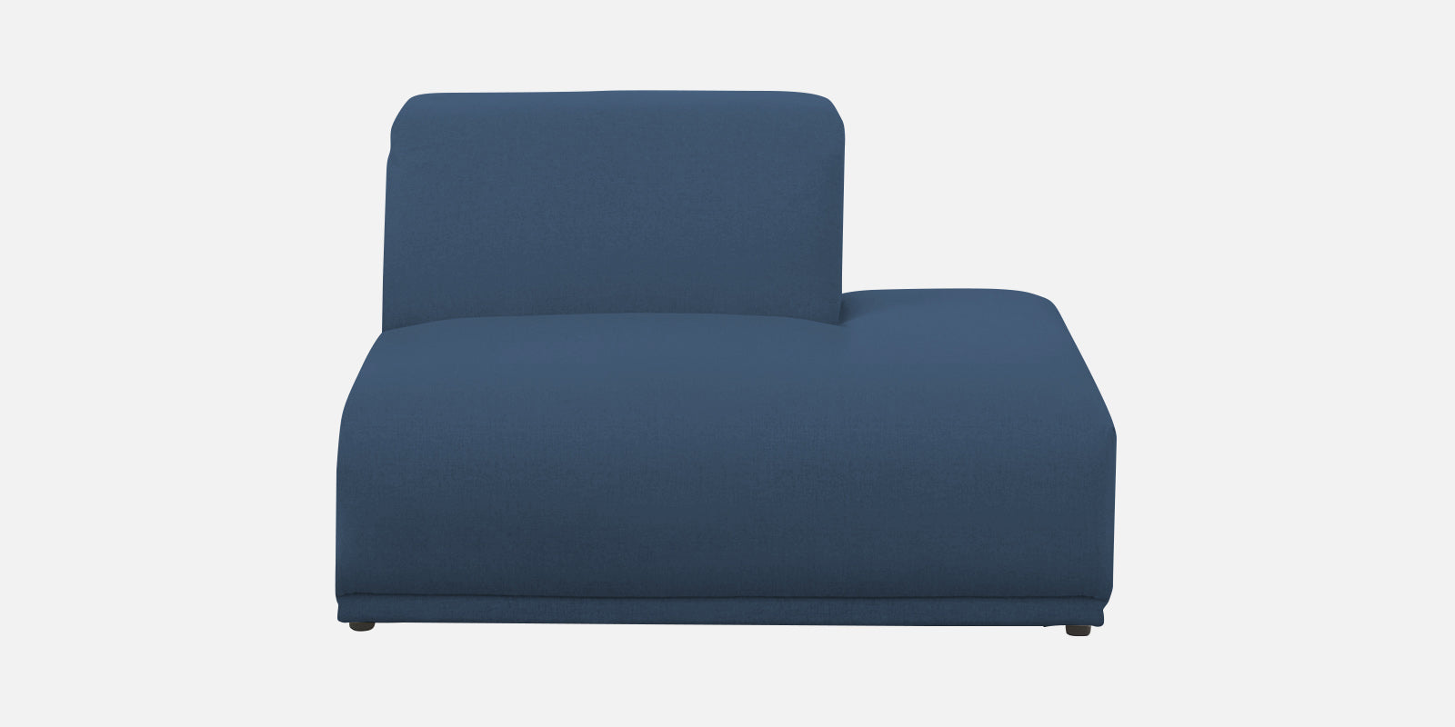 Adam Fabric RHS Sectional Sofa (3+Ottoman Lounger) In Light Blue Colour - Febonic Living
