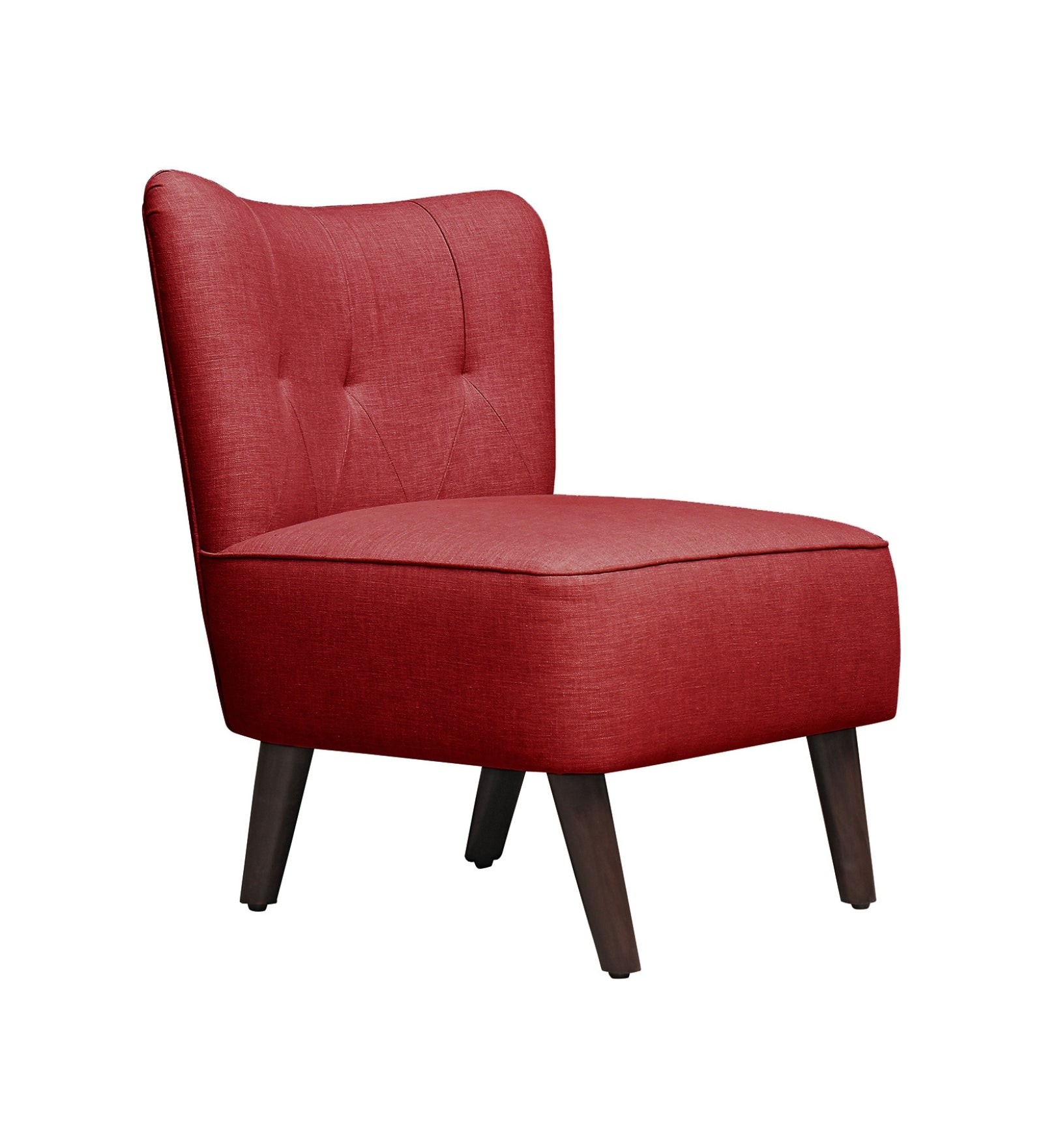 Lola Fabric Slipper Chair in Blood Maroon Colour - Febonic Living