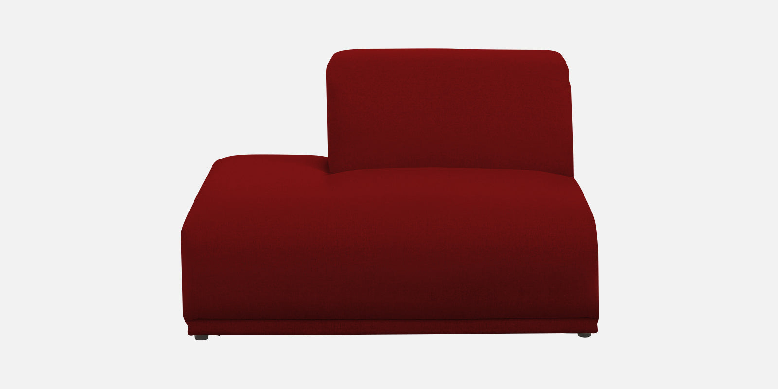 Adam Fabric LHS Sectional Sofa (3+Ottoman Lounger) In Blood Maroon Colour - Febonic Living