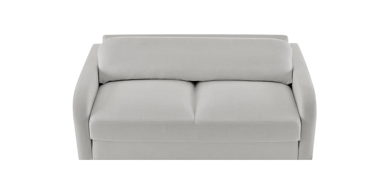 Rosa Fabric 3 Seater Foldable Sofa Cum Bed In Lit Grey Colour - Febonic Living