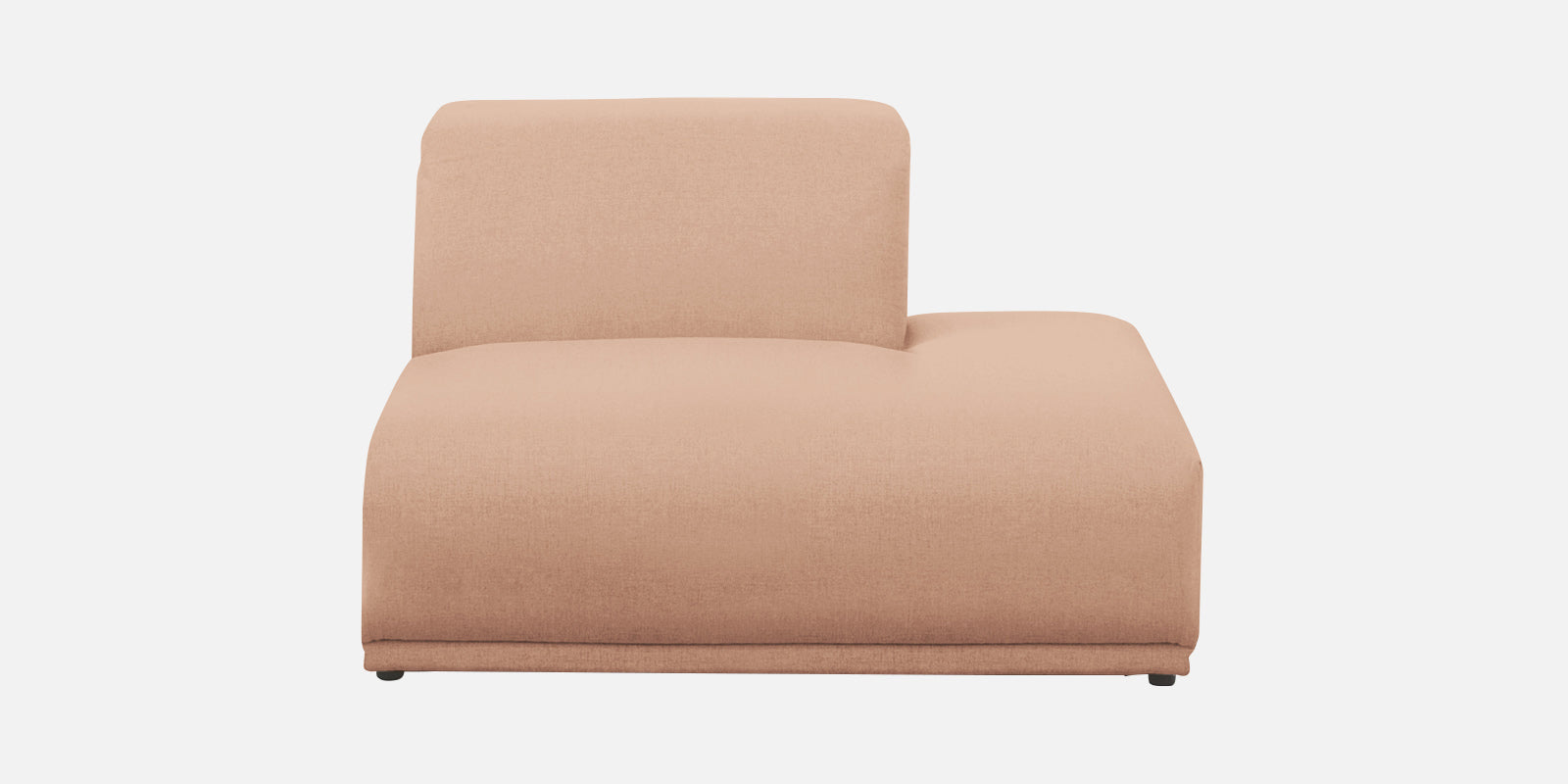 Adam Fabric RHS Sectional Sofa (3+Ottoman Lounger) In Cosmic Beige Colour - Febonic Living